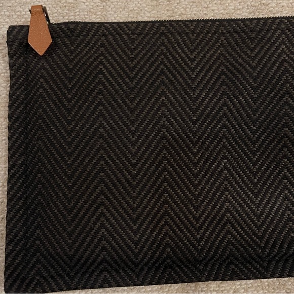 Hermes Cotton Canvas Flat Pouch/Case Zippered Bag - Picture 9 of 13